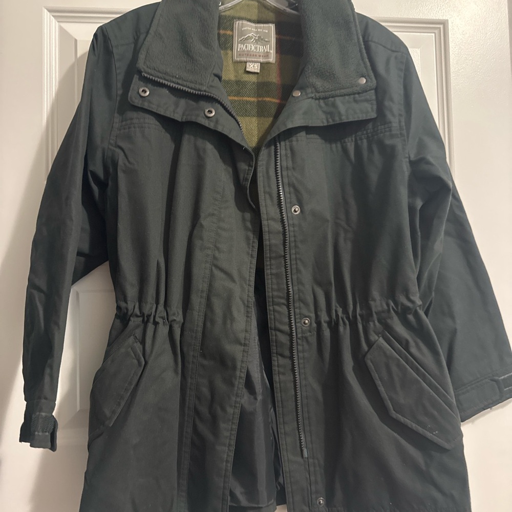 Pacific Trail Olive and Plaid Outdoor Jacket